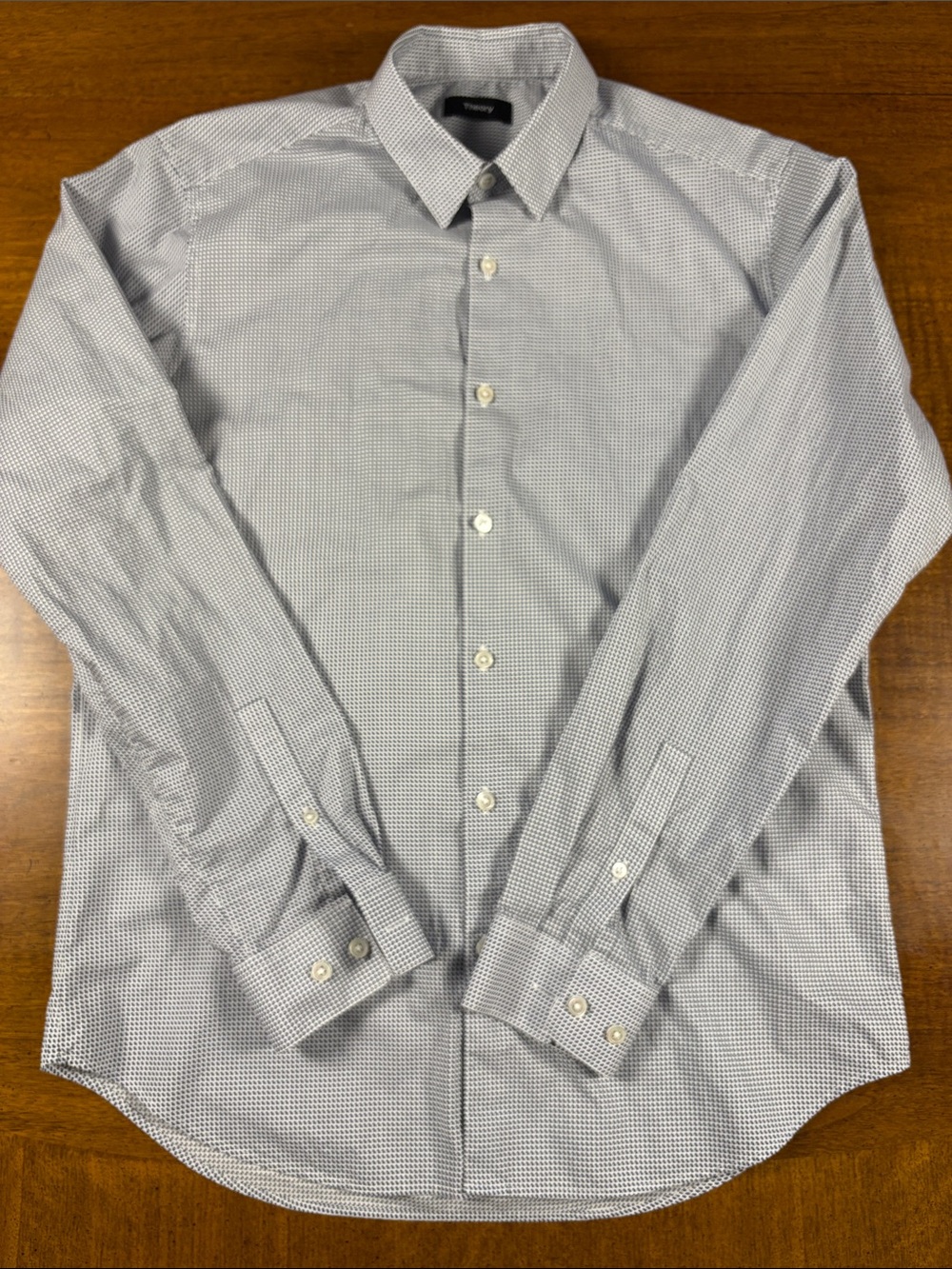 👉🏼 Theory 🫶🏼 Men's Irving Geo Print Button Down Shirt
